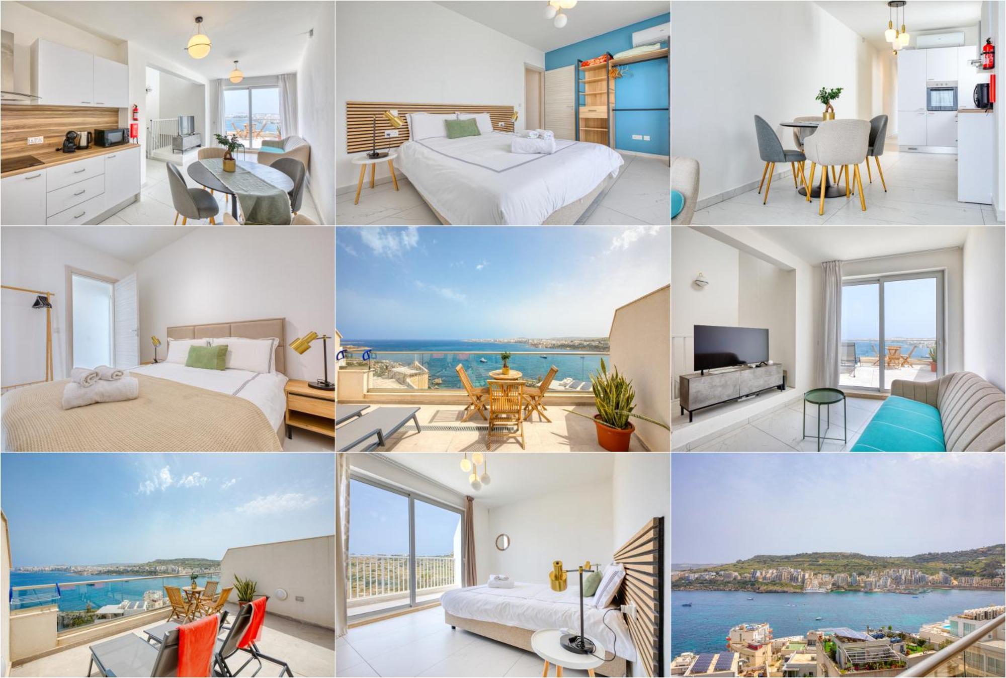 Blu Mar Sea View Apartments Сейнт Полс Бей Екстериор снимка